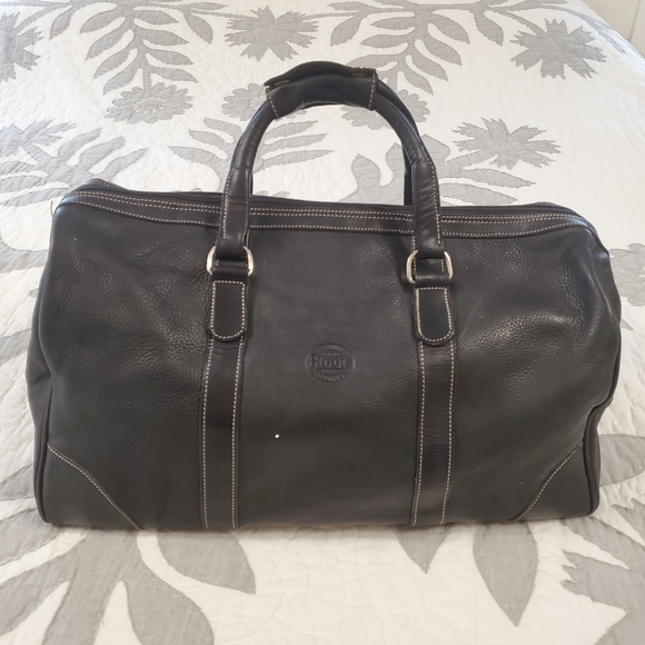 Roots Other - Roots black leather duffle
